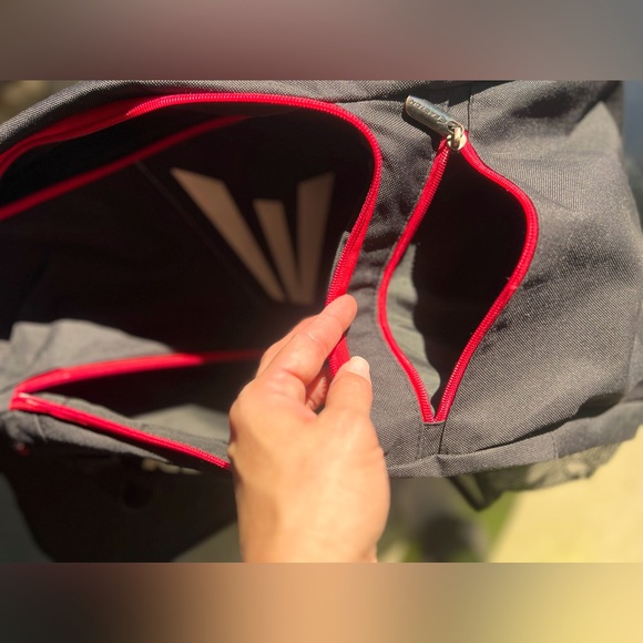 Easton Game Ready baseball backpack equipment bag black red white - Picture 4 of 6